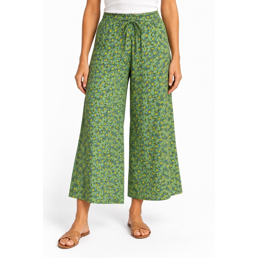 Toad & Co Sunkissed Wide Leg Crop Pants Floral Print Cropped Women's M Medium
